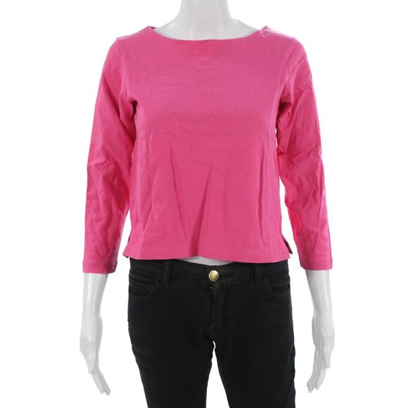 Apiece Apart Tops - Apiece Apart Womens Pink Cotton 3/4 Sleeve Round Neck T-Shirt Size XS